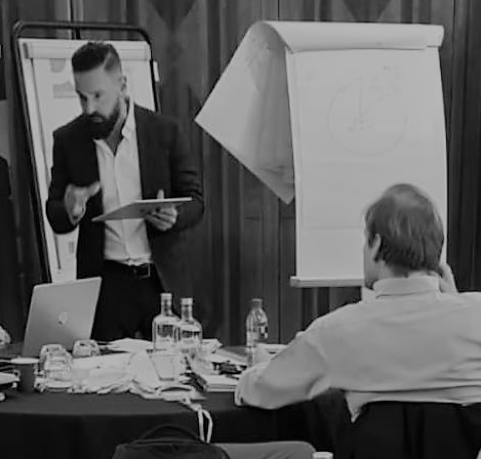 Andy Whitehead presenting at a Boardroom mastermind session